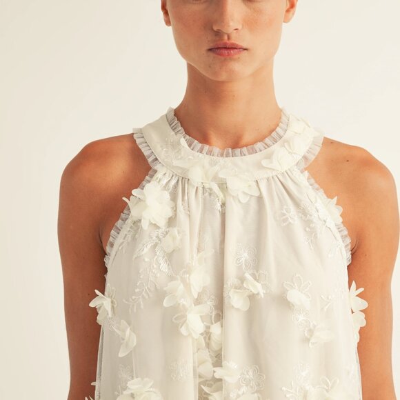 Arose Studio Jacey Mini Floral Embellishment Dress NWT - Picture 2 of 4